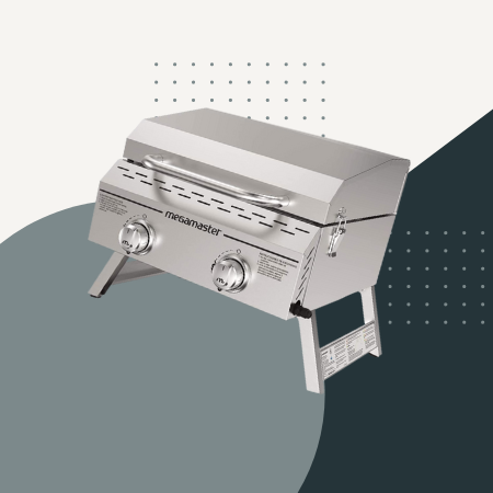 Megamaster 2-Burner Outdoor Tabletop Propane Gas Grill